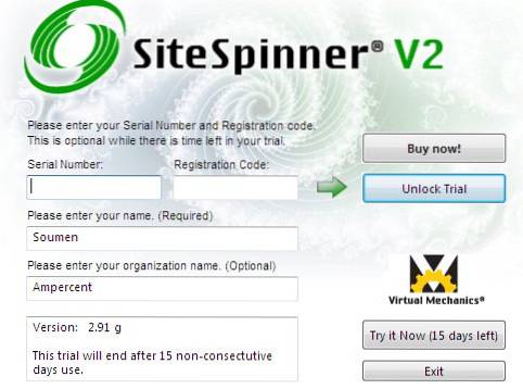 SiteSpinner Uno strumento di creazione di siti Web semplice e facile da usare per principianti