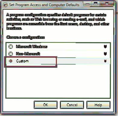 Scoateți fragmentul IE ca browser web implicit în Windows 7