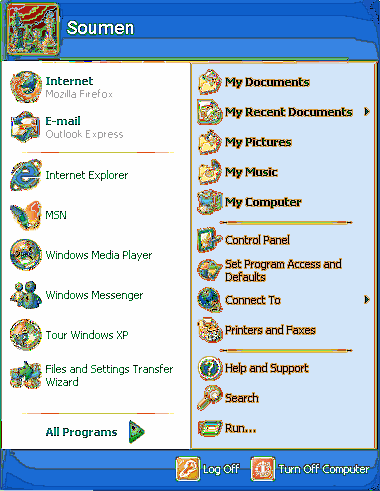 Snippet Remove the Username from Windows XP Start Menu