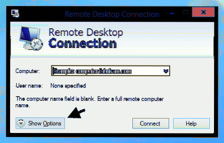 Fremskynde forbindelsen til eksternt skrivebord i Windows 8