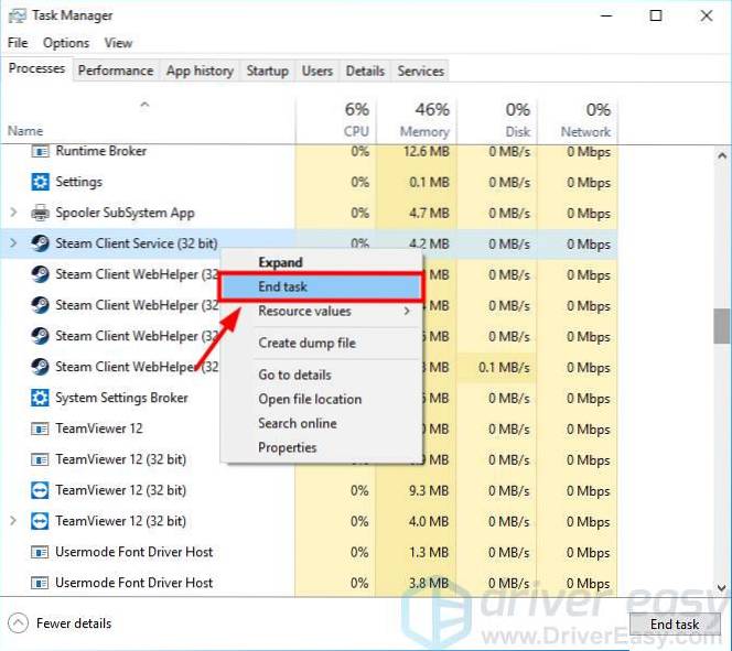 Steam neotevře problém ve Windows 10 Fix