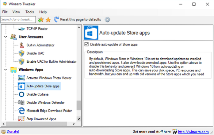 Impedir que os aplicativos da Windows Store sejam atualizados automaticamente no Windows 10