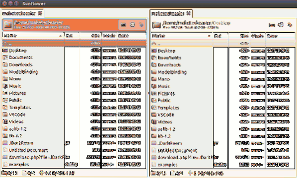 Sunflower A Dual Panel File Manager for Linux