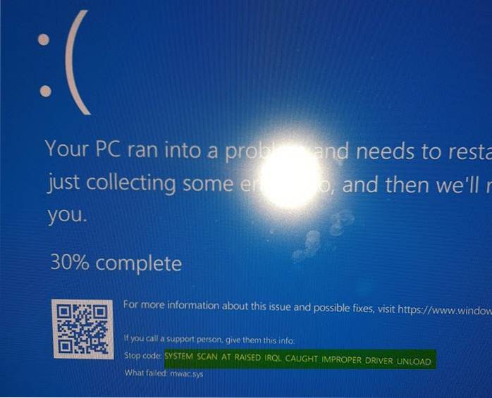 System Scan at Raised IRQL Caught Improper Driver Unload Error Fix