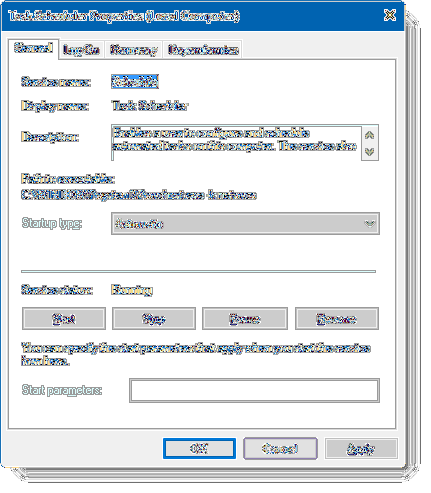 Task Scheduler Service Grayed Out in Services MMC