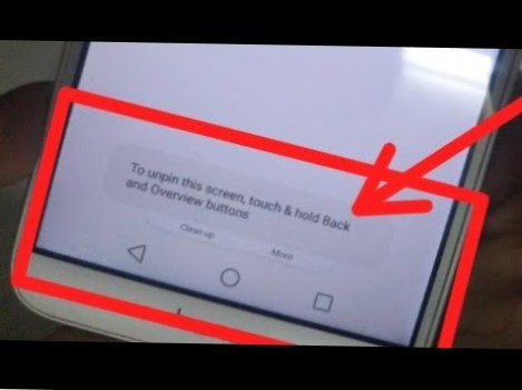 to unpin this screen touch and hold back and overview buttons
