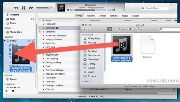 Transfiere música a iPhone sin agregarla a la biblioteca de iTunes