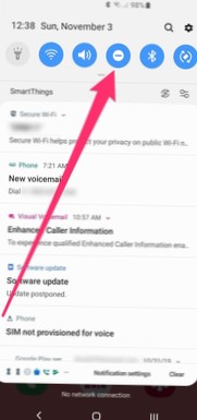 apagar no molestar android