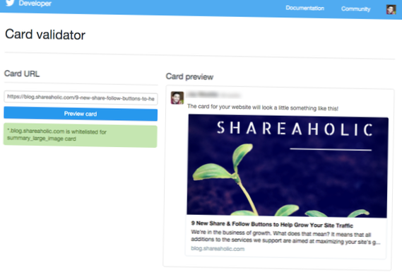 twitter partajați adresa URL cu imagine