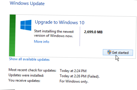 Werk Windows 8 bij.1 naar Windows 10