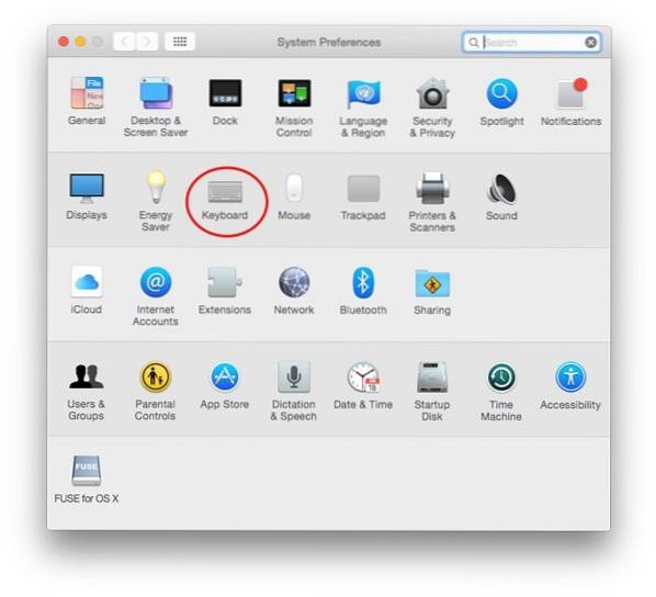 Používání doku OS X jako náhrady karty příkazů