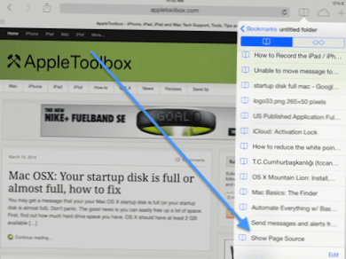 ver fonte da página ios firefox