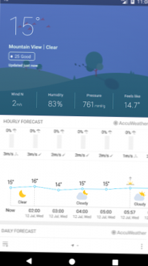 application météo mate pour android