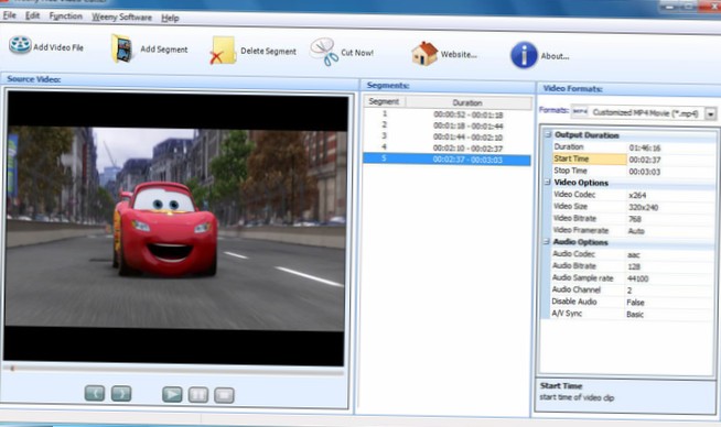 Weeny gratis videoklippare