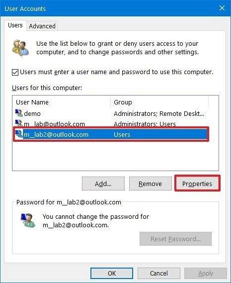 Quels sont les privilèges utilisateur dans Windows 10