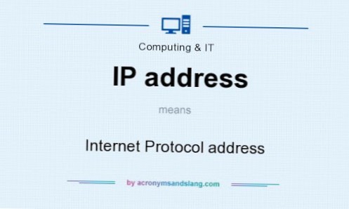 Co znamená IP adresa?