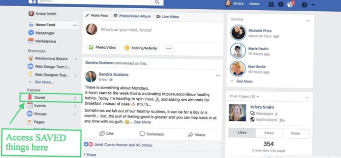 qu'est-ce qu'un message enregistré non ouvert de quelqu'un sur facebook