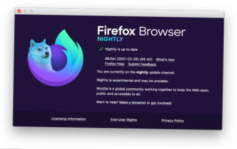 what is firefox nightly