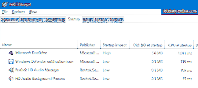 Che cos'è l'impatto dell'avvio in Task Manager e come viene calcolato?