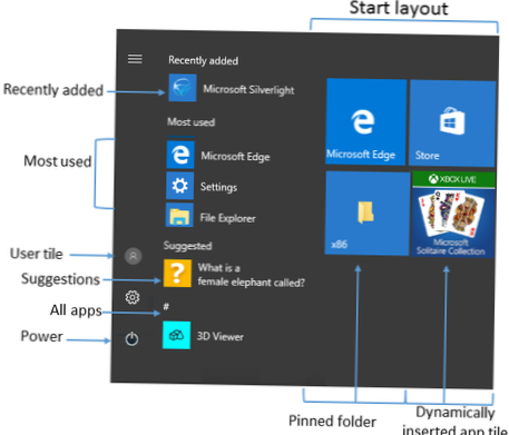 diseño de la pantalla de inicio de windows 10
