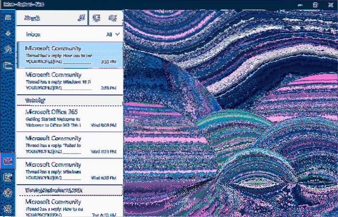 Windows 10 Mail App Background Color or Image - How to Change?