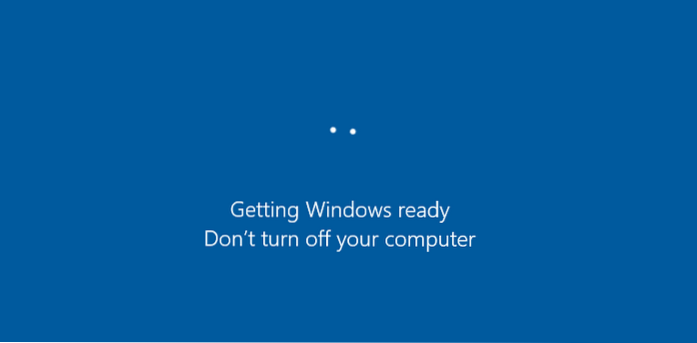 Windows 10 PC Stuck at “Getting Windows Ready, Don't Turn off Your Computer”