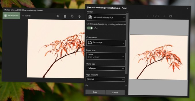 Windows Photos se bloque lors de l'impression - Voici le CORRECTIF