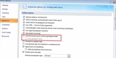 working with text in ms word