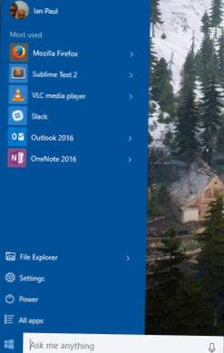 vous pouvez supprimer la section des tuiles dynamiques dans le menu Démarrer de Windows 10, en utilisant un clic droit, puis choisissez