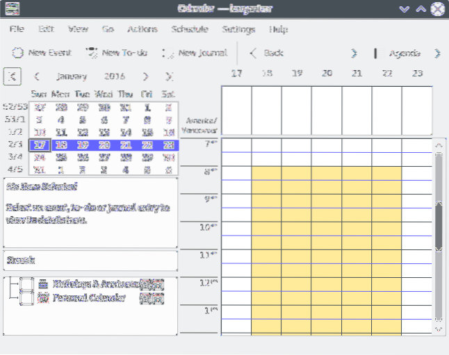 5 dos melhores aplicativos de calendário para Linux
