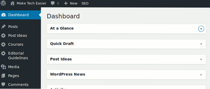 8 Plug-ins úteis do WordPress Admin para estender a funcionalidade do painel