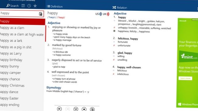 dizionario inglese avanzato per windows 10