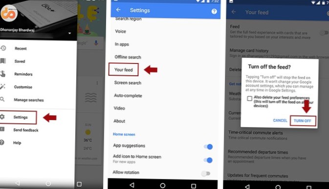 android slå av google now launcher
