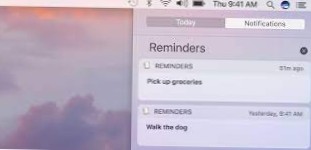 centre de notification Apple