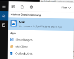 Apps werden nicht in der Suche angezeigt