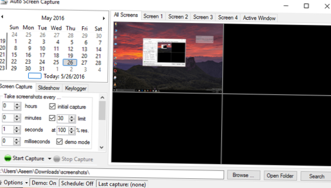 capture d'écran automatique et envoyer un e-mail