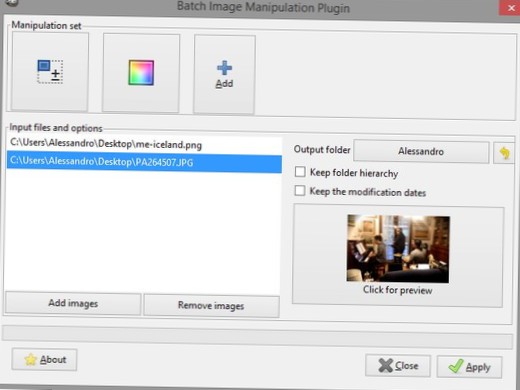Batch-Komprimierung Bilder Gimp