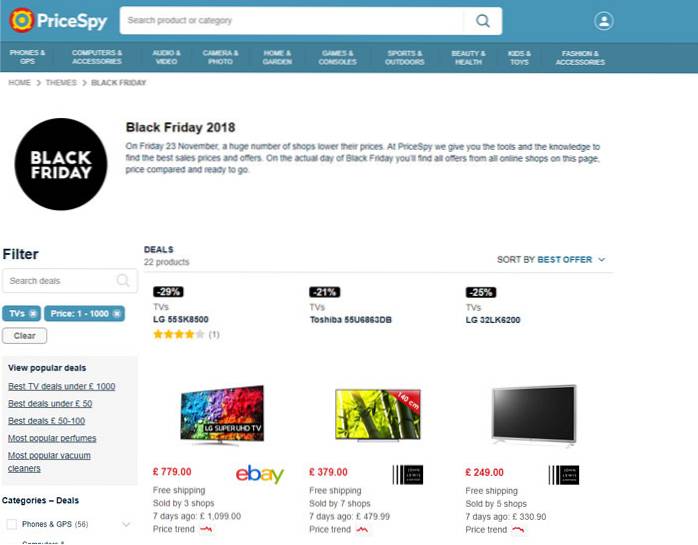 Black Friday 2019 Best Price Trackers and Deals Sites