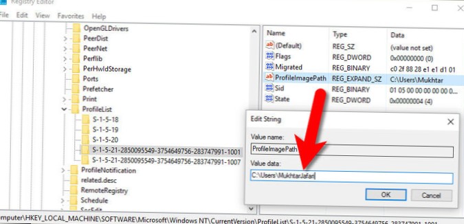 Změňte název počítače v systému Windows 10 registru