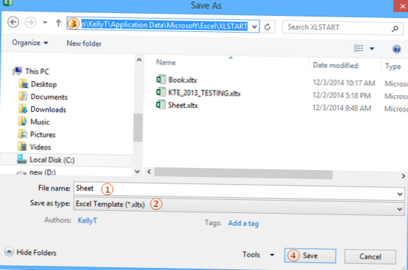 change default excel template
