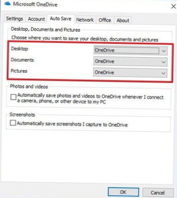 změnit výchozí umístění pro ukládání z onedrive na mé dokumenty
