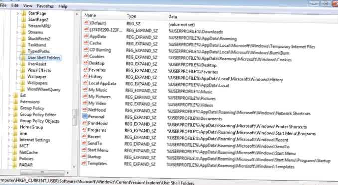 change default save location windows 10 registry