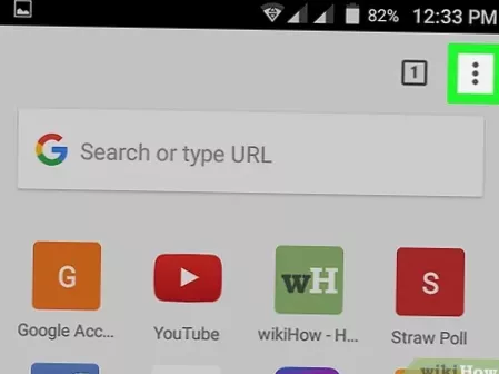 chrome android reset most visited