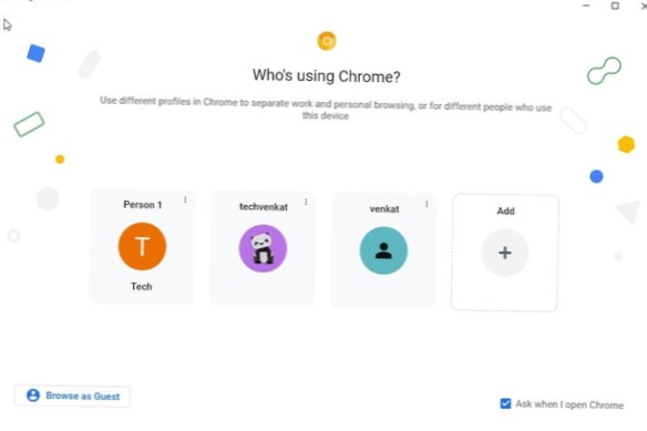 chrome profile shortcut 2020