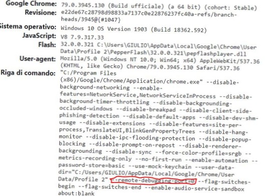 chrome remote-debugging-port=0