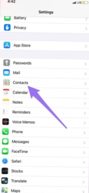Kontakte werden auf dem neuen iPhone nicht angezeigt