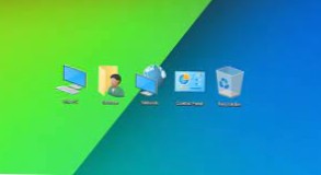ícones padrão da área de trabalho do Windows 10 para todos os usuários