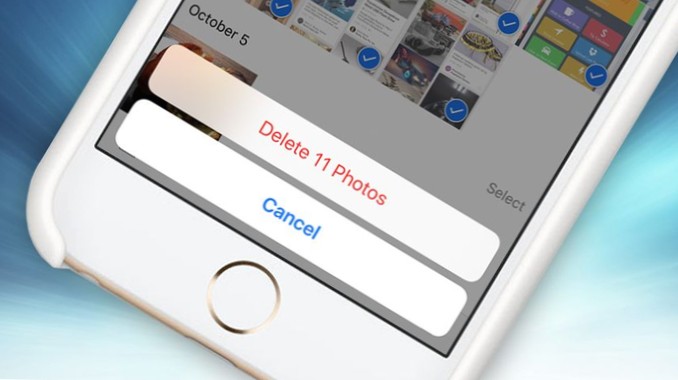 delete photos from iphone