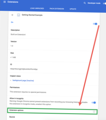 režim vývojáře google chrome