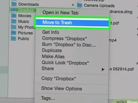 deaktiver dropbox mac